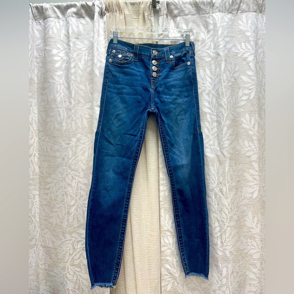 True Religion jeans, size 28, Button up, dark wash great